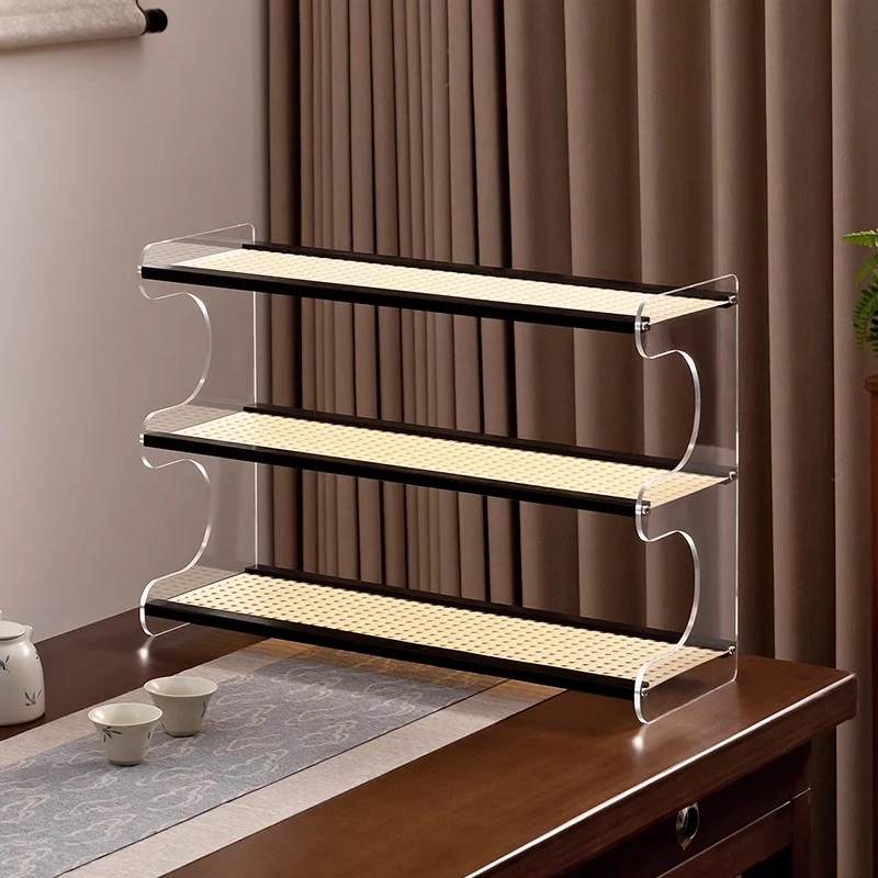 桌面杯子收纳置物架办公室桌上整理餐桌台面小型摆放架子多层水杯