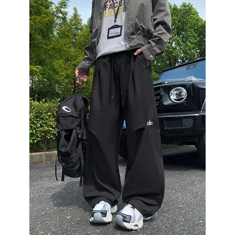 隐匿者2025秋季新款男士直筒休闲裤子美式高街大码宽松百搭阔腿裤