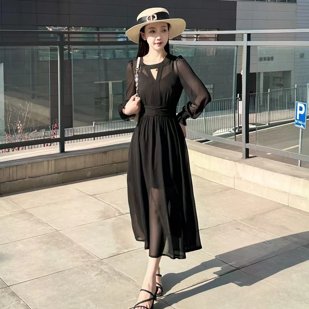 【陌上漓081】琳琳小个子轻薄夏季收腰显瘦气质洋气超好看连衣裙