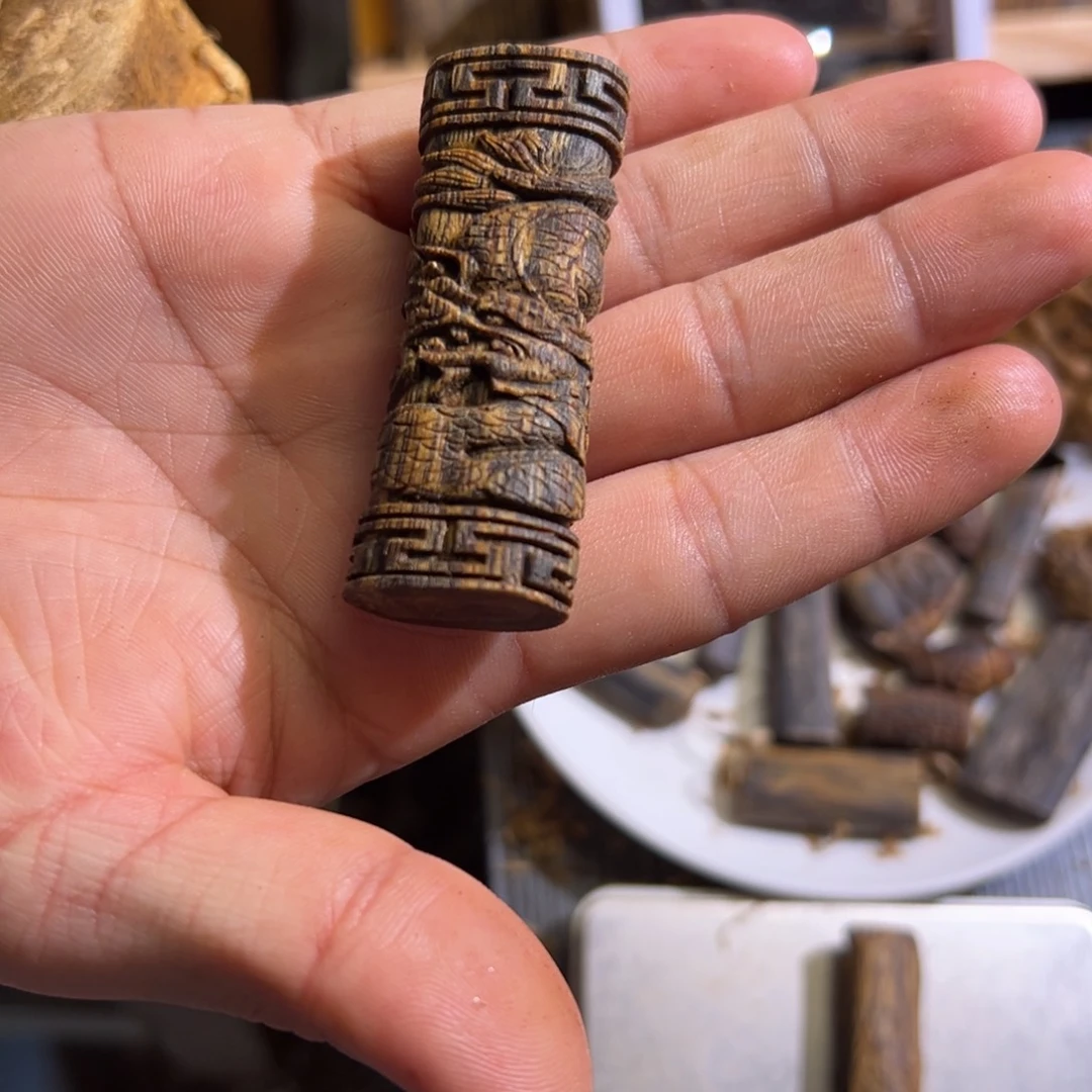 鬼***头沉香吊坠棋楠吊坠雕刻11.1克