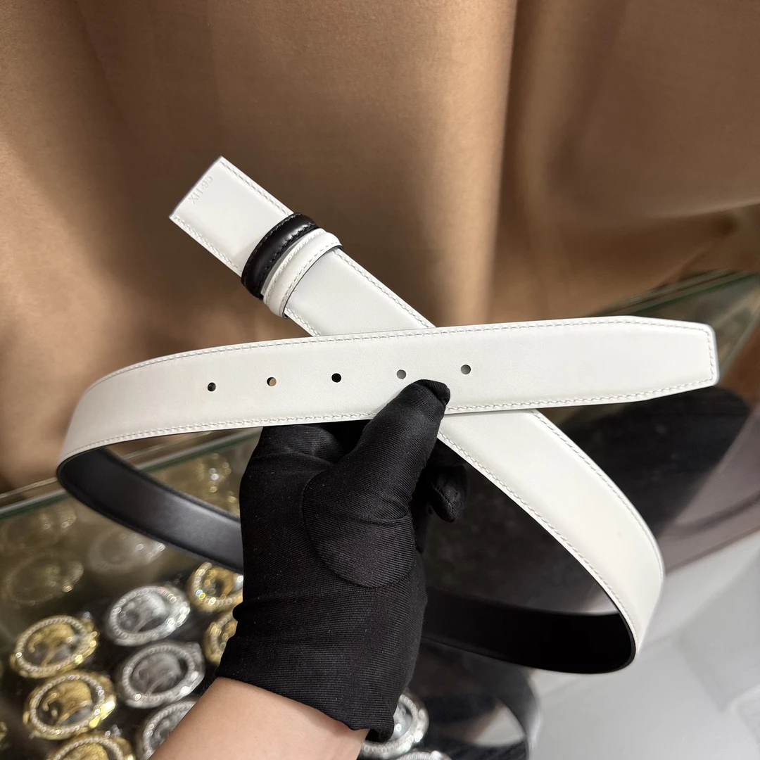 菲拉男士皮带新款无扣头不带头3.4真皮头层牛皮3.5单独平滑扣针扣