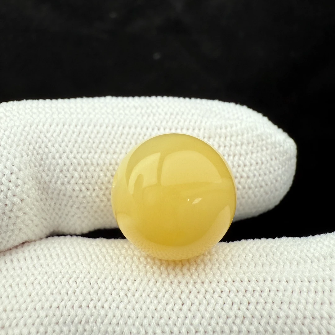 A3725天然原矿蜜蜡 单珠 14.3mm支持复检