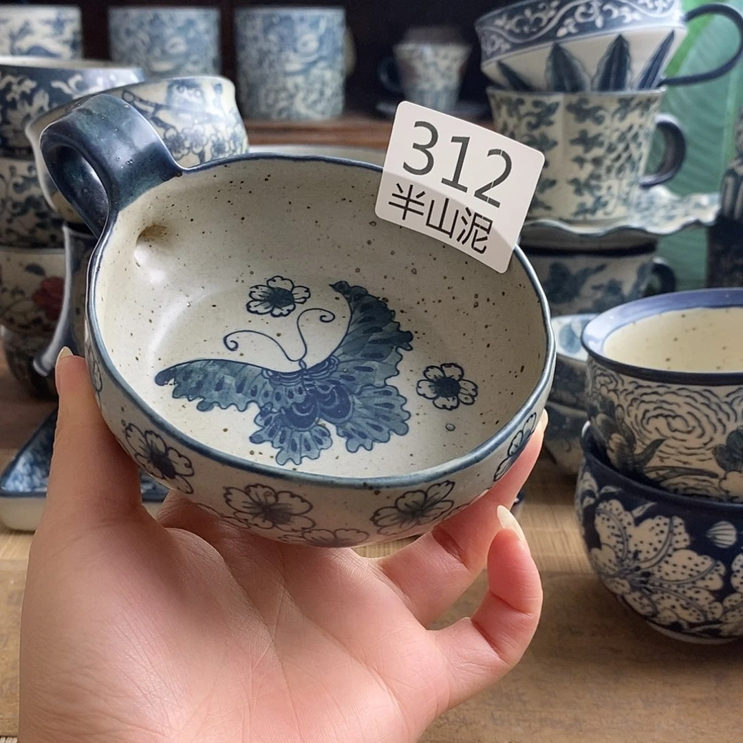 手工手绘青花高温陶瓷