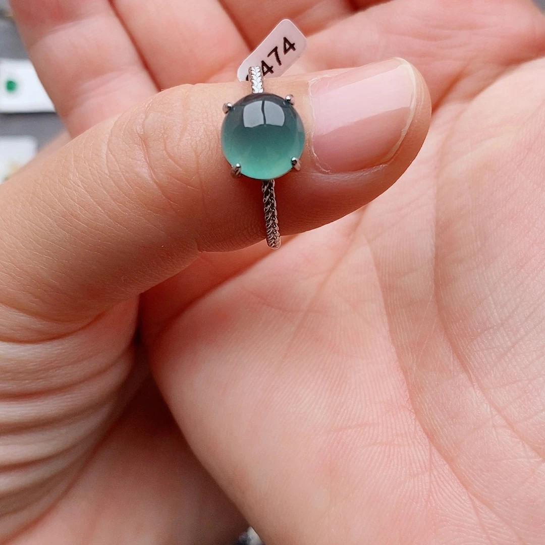 翡翠戒指银S925镶嵌11111111