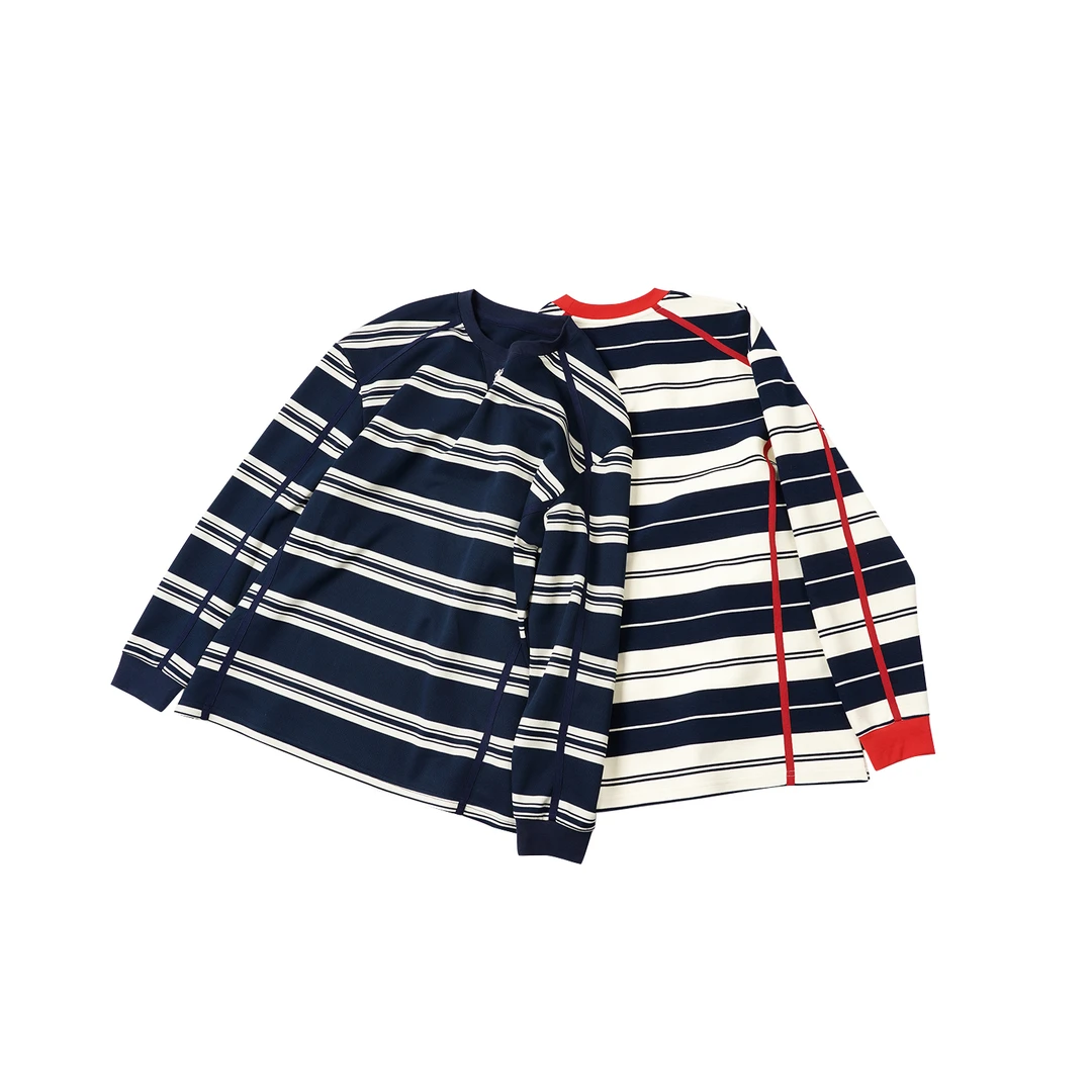 【拼色条纹T长袖】ZYCX59035百搭时尚休闲秋冬新款条纹T恤