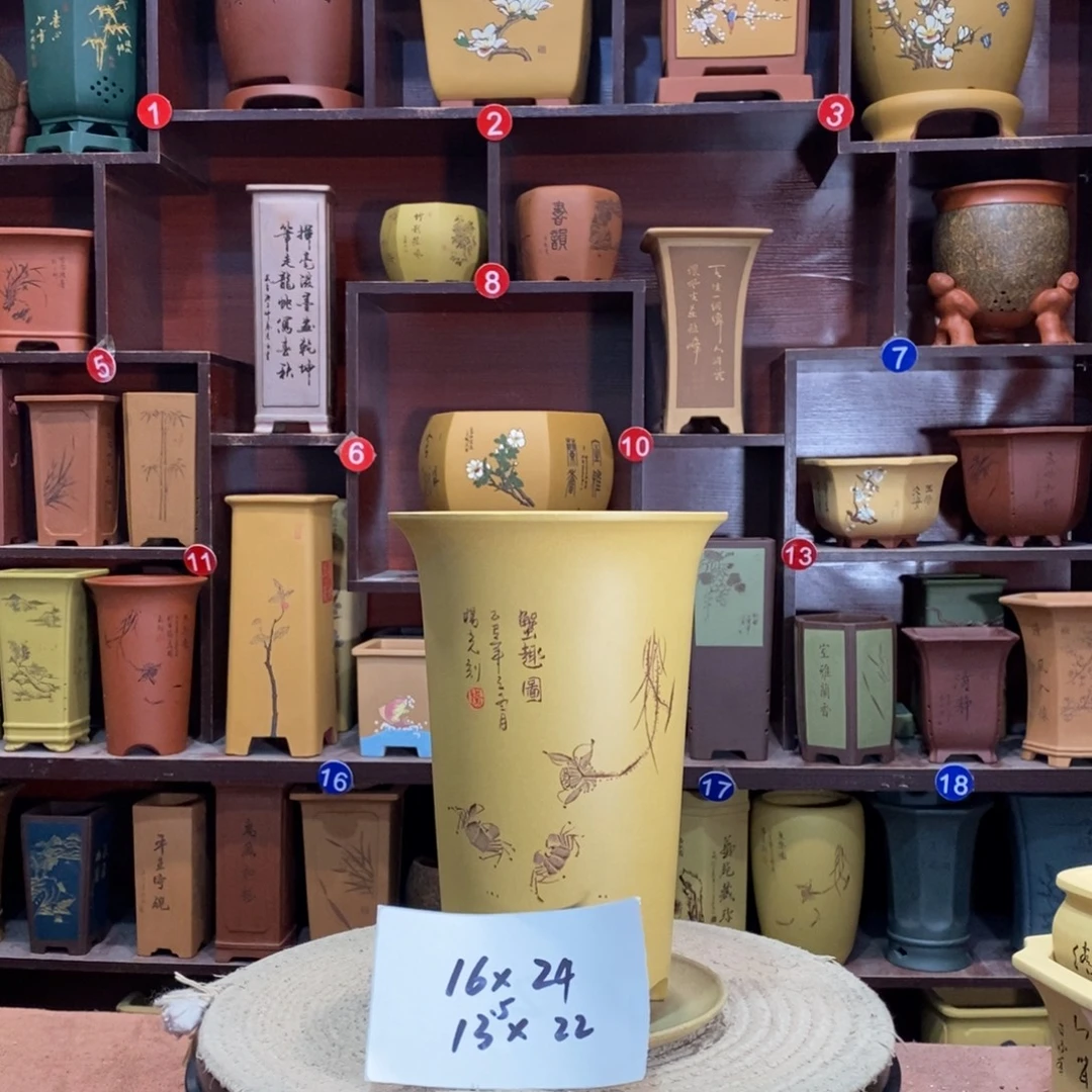 紫砂艺术紫砂花盆