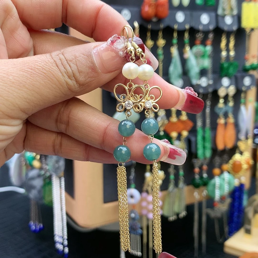 【闪购商品】翡翠耳饰未镶嵌耳坠