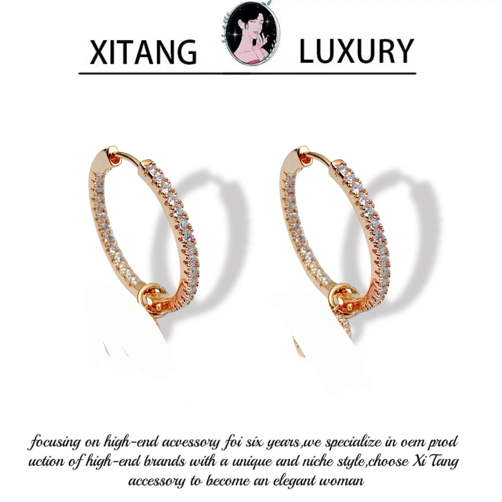 铜合金耳饰 《摩登时代》简约轻奢个性圈圈小众耳钉耳环耳坠8428