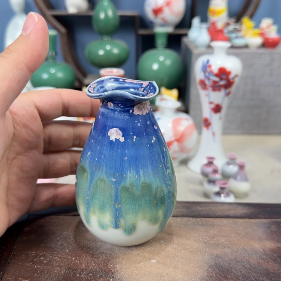 陶瓷手工小花器摆件