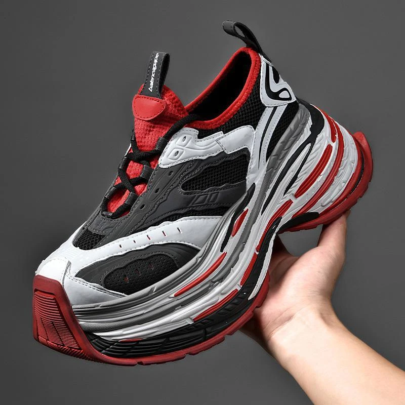 男士复古老爹鞋2024秋季新款厚底潮牌运动鞋厚底增高透气休闲鞋潮