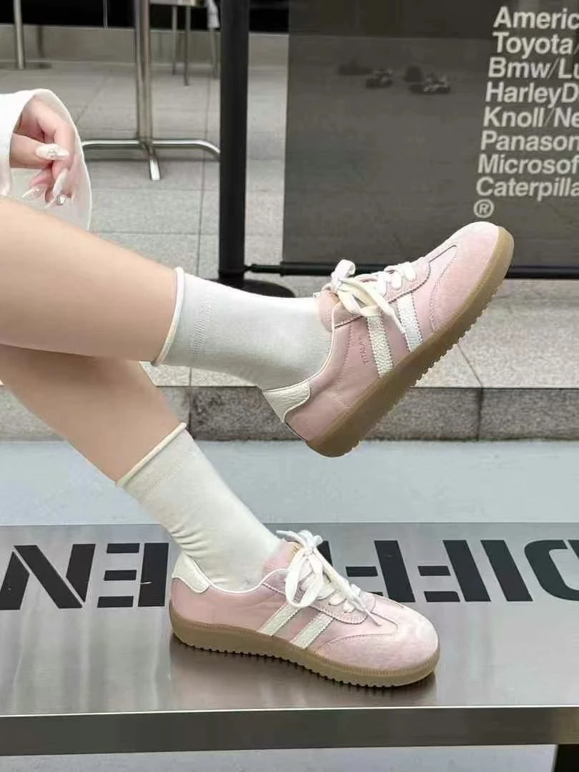 磨砂皮低帮板鞋纯色休闲休闲板鞋百搭夏季女鞋春季女款系带时尚