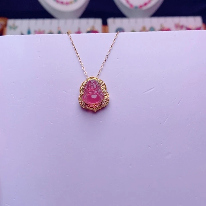 18K金镶嵌碧玺吊坠(不含链)佛公m