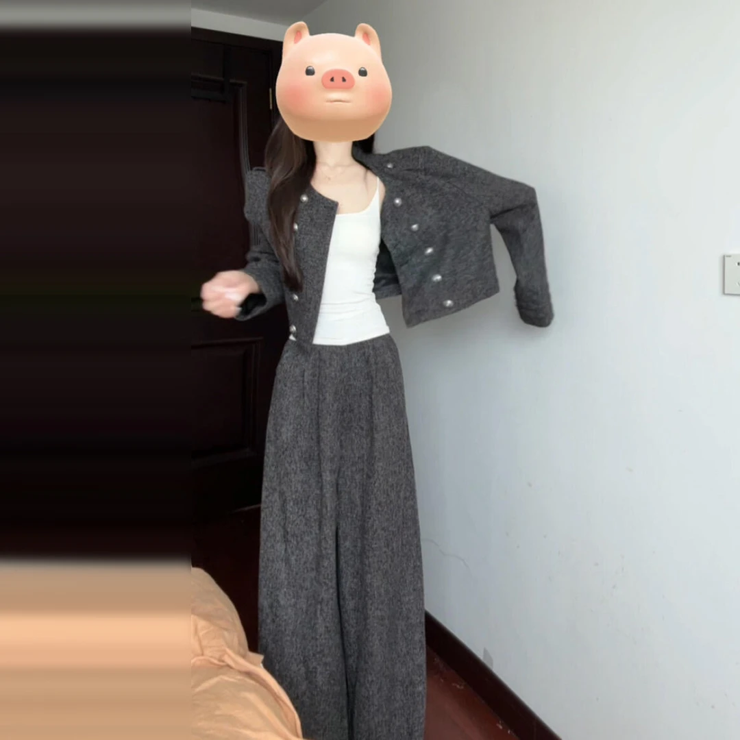 秋装搭配一整套女2025新款早秋韩系穿搭配休闲运动两件套装7781