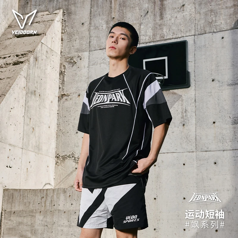 维动短袖飒投篮服T恤男美式篮球训练服运动跑步上衣透气网眼潮V