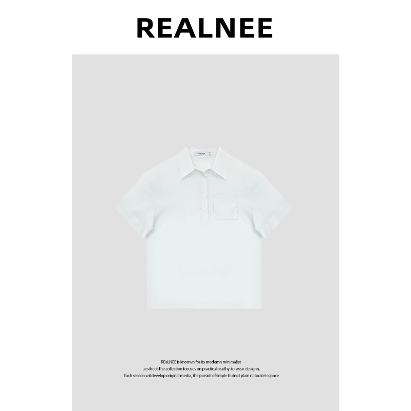 【薄荷曼波】“T丝棉”时髦舒适休闲短袖翻领衬衫 RLMMP4CS04152