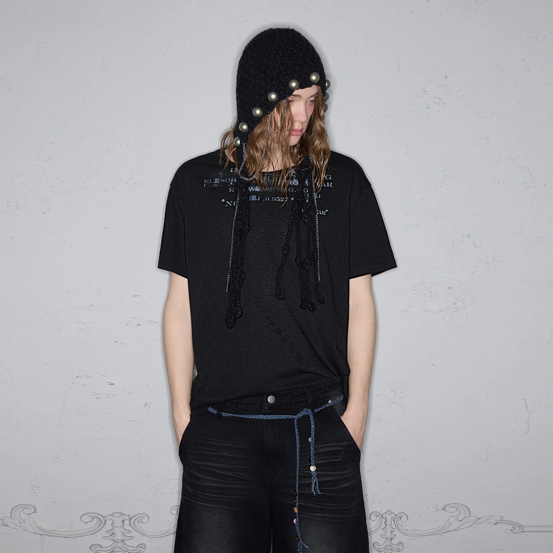 Rocawear夏季异形代码字母印花短袖T恤男女款宽松T