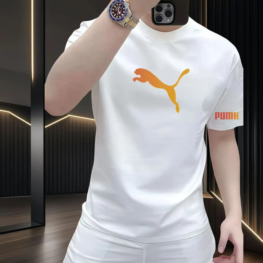 夏季索罗娜棉质冰丝凉感男版新款潮牌短袖时尚百搭圆领男上衣