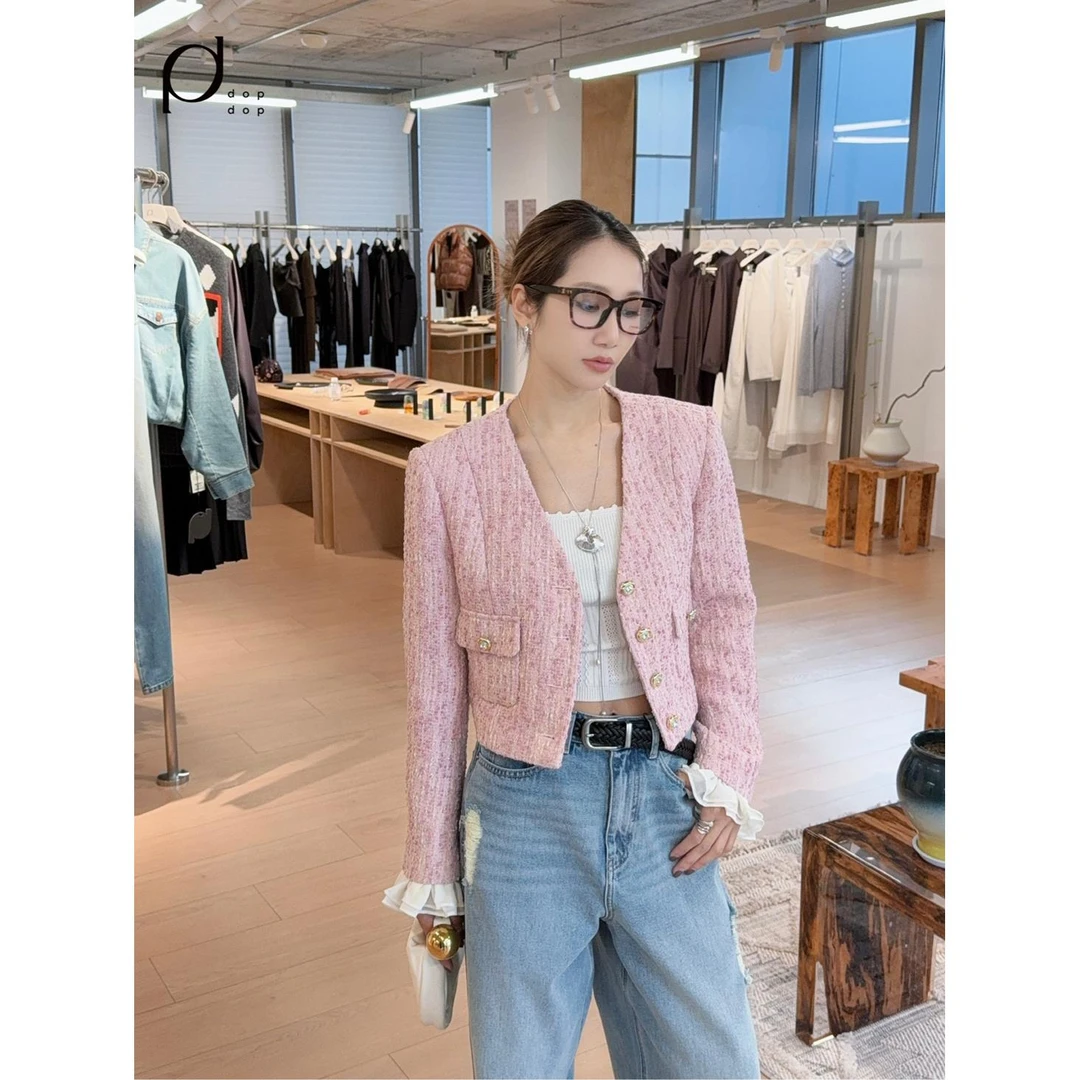 Seriase2025春V领小香风气质短款外套女2199dopdop买手店