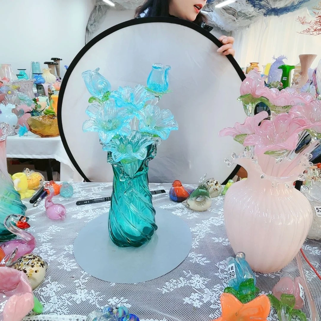 福利不退不换琉璃花瓶艺术品