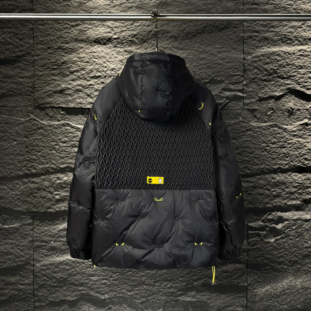 CB-2288-冬季新款时尚百搭简约刺绣连帽外套