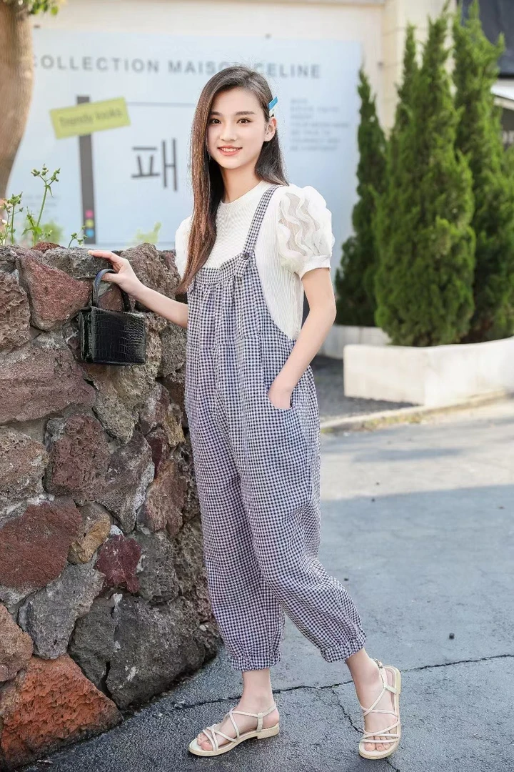 儿童背带裤两件套