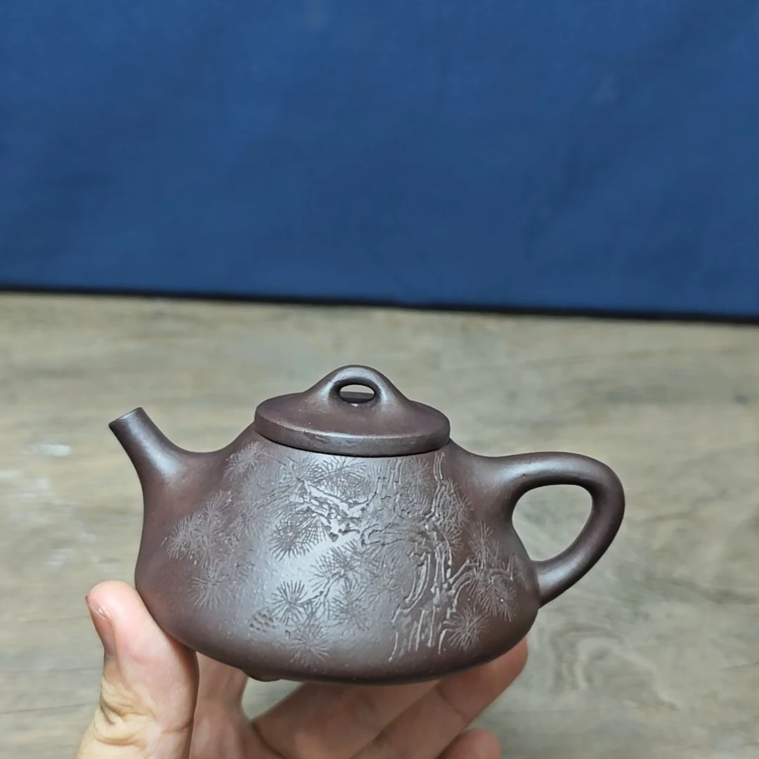 茶壶紫砂黔*紫泥子冶150cc松柏