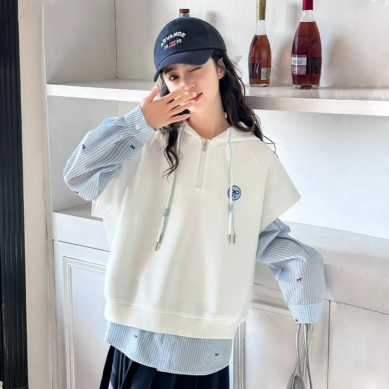 女童卫衣套装2025春秋新款中大童洋气春装女孩衣服儿童时尚两件套