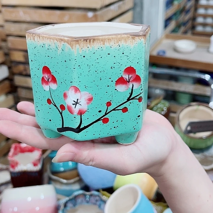 有孔，凑10元包邮陶瓷花盆发货！