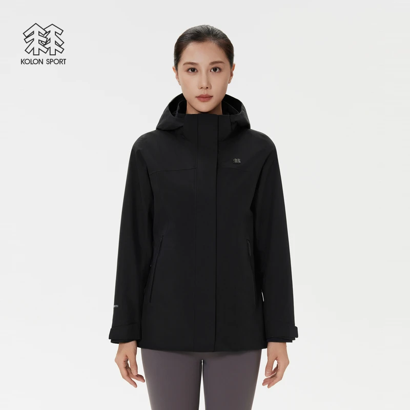 KOLON SPORT可隆冲锋衣2级防泼水防风女士GTX软壳三合一夹克