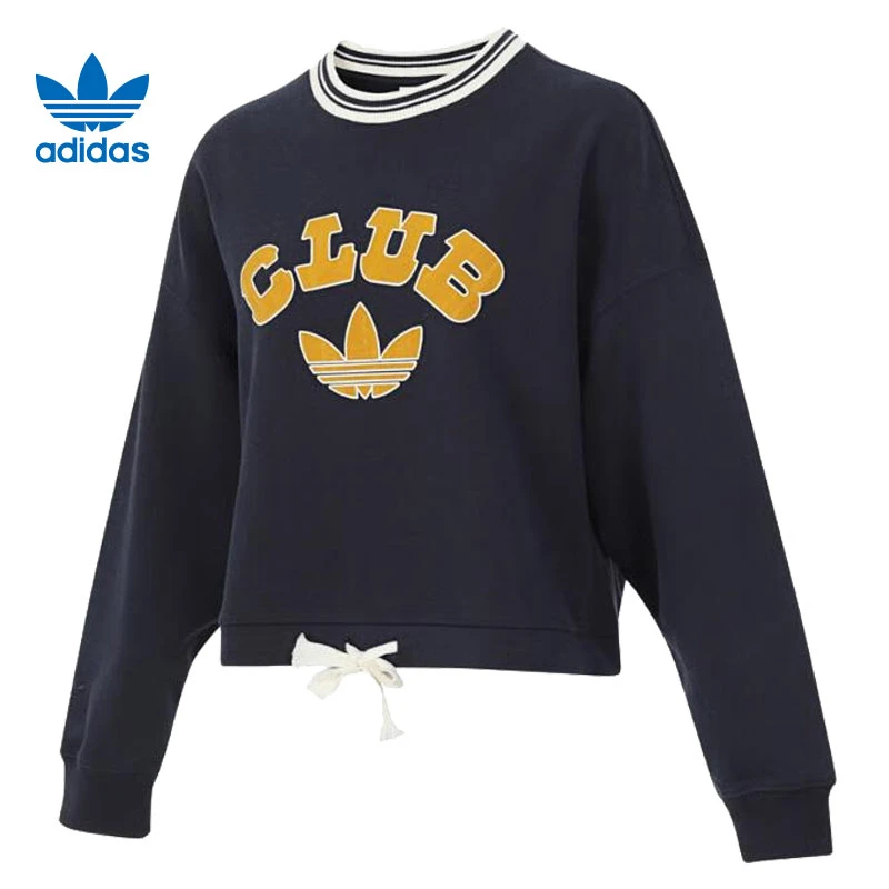 吾adidas阿迪达斯三叶草女子运动休闲卫衣套头衫JD6374