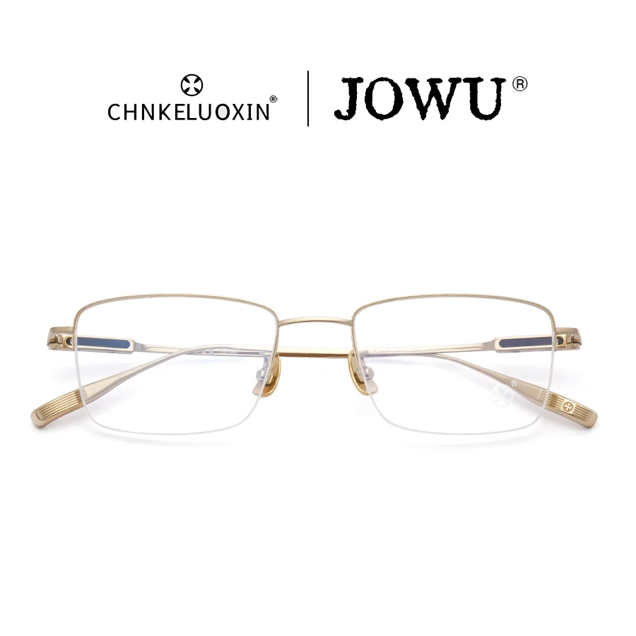 玖吾联名CKLX-1649金丝半框斯文痞帅商务镜架简约精致可配素颜镜