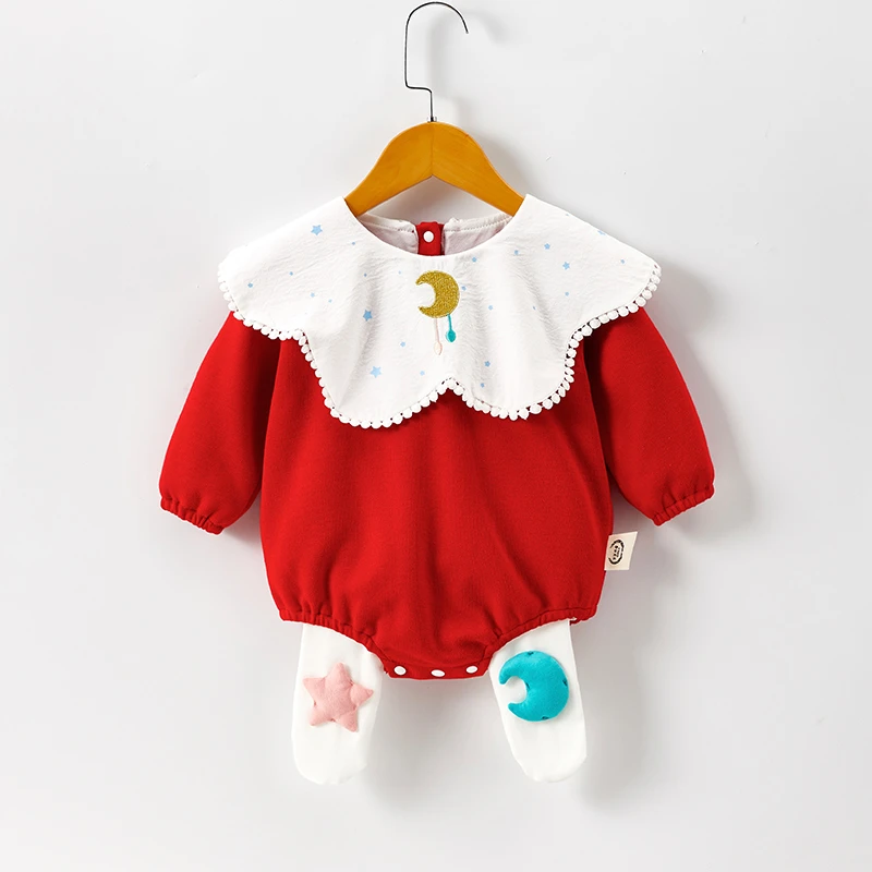 小乖家2025新款春秋月亮领套装小月亮宝宝mz03024