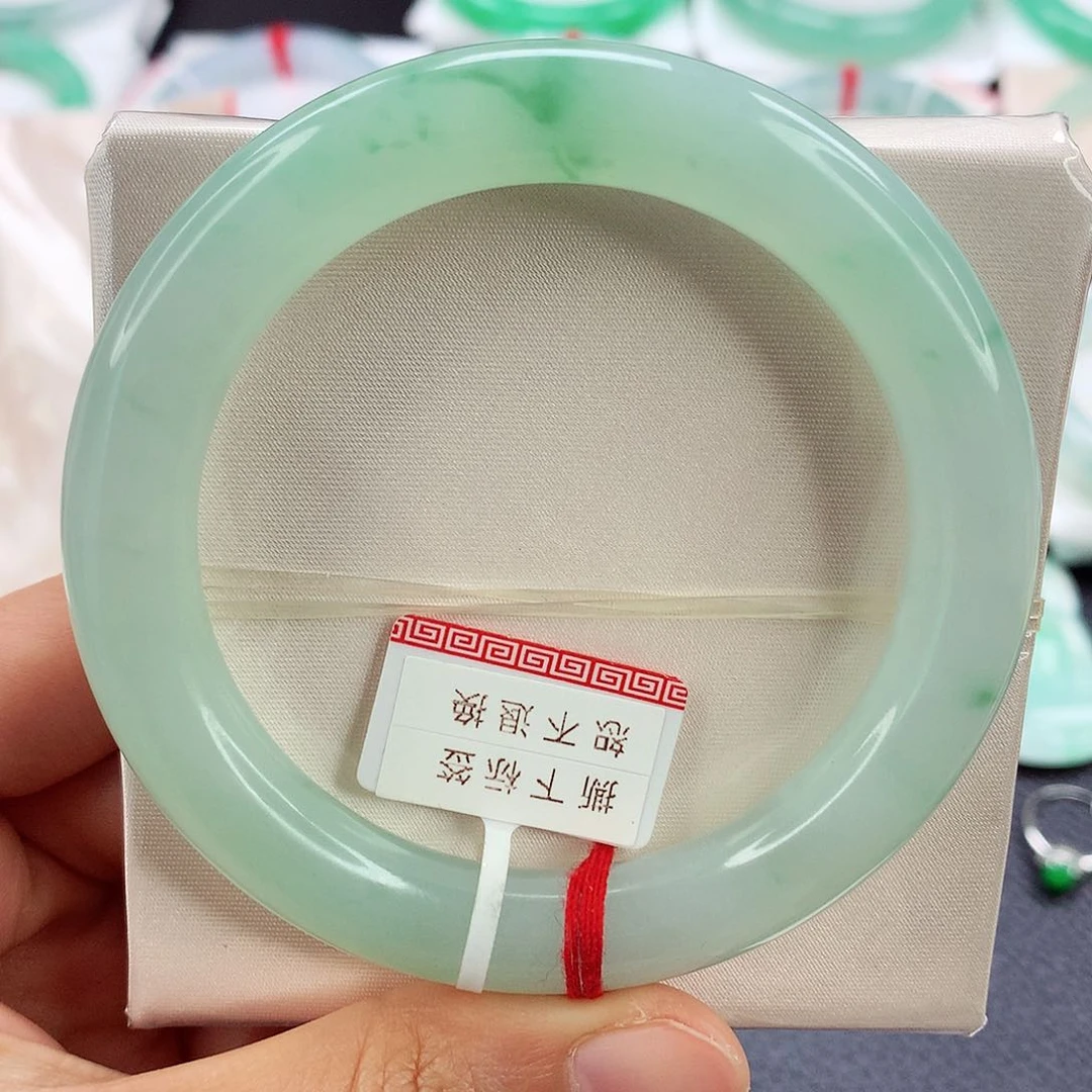 未镶嵌手镯翡翠55 清水出芙蓉