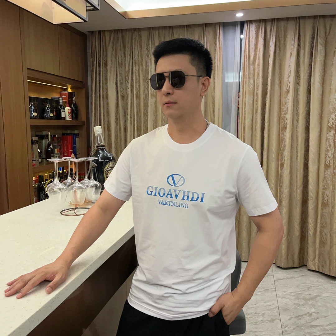 2025夏季男士新款潮流图案字母时尚短袖T恤高品质2898