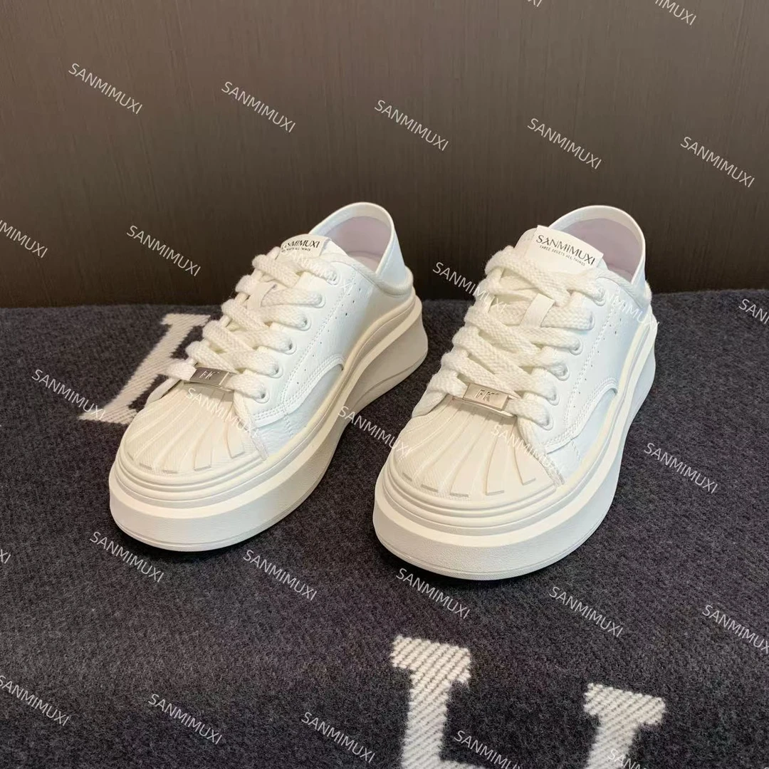 SANMI/叁米  厚底贝壳小白鞋  2626