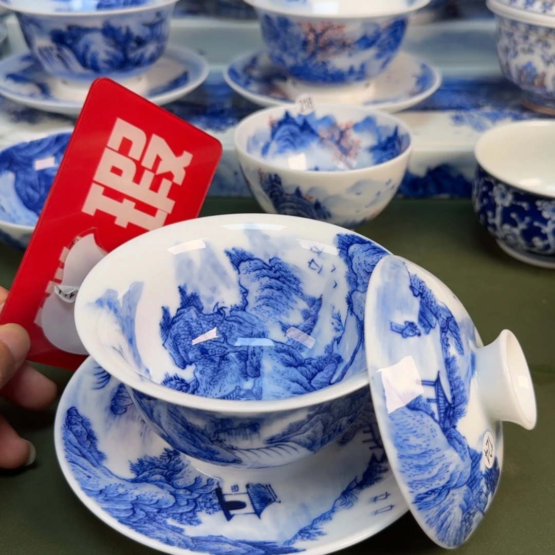 景德镇纯水绘茶具圆圆222