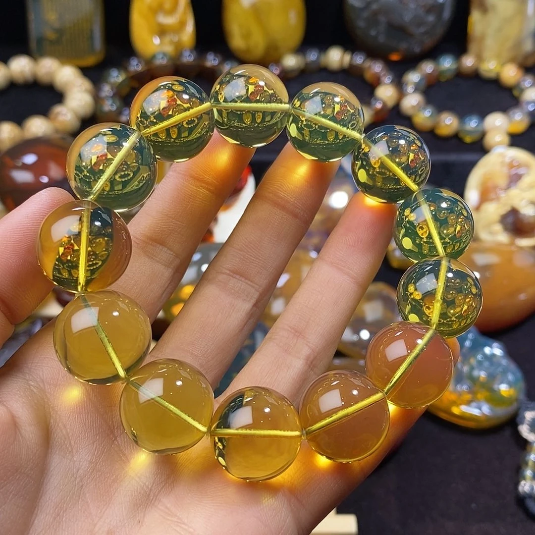 琥珀颈饰未镶嵌38.6克17mm