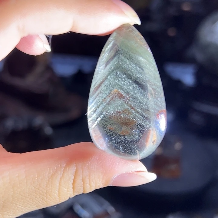 未镶嵌大型摆件(非配饰)水晶绿幽灵千层山金字塔