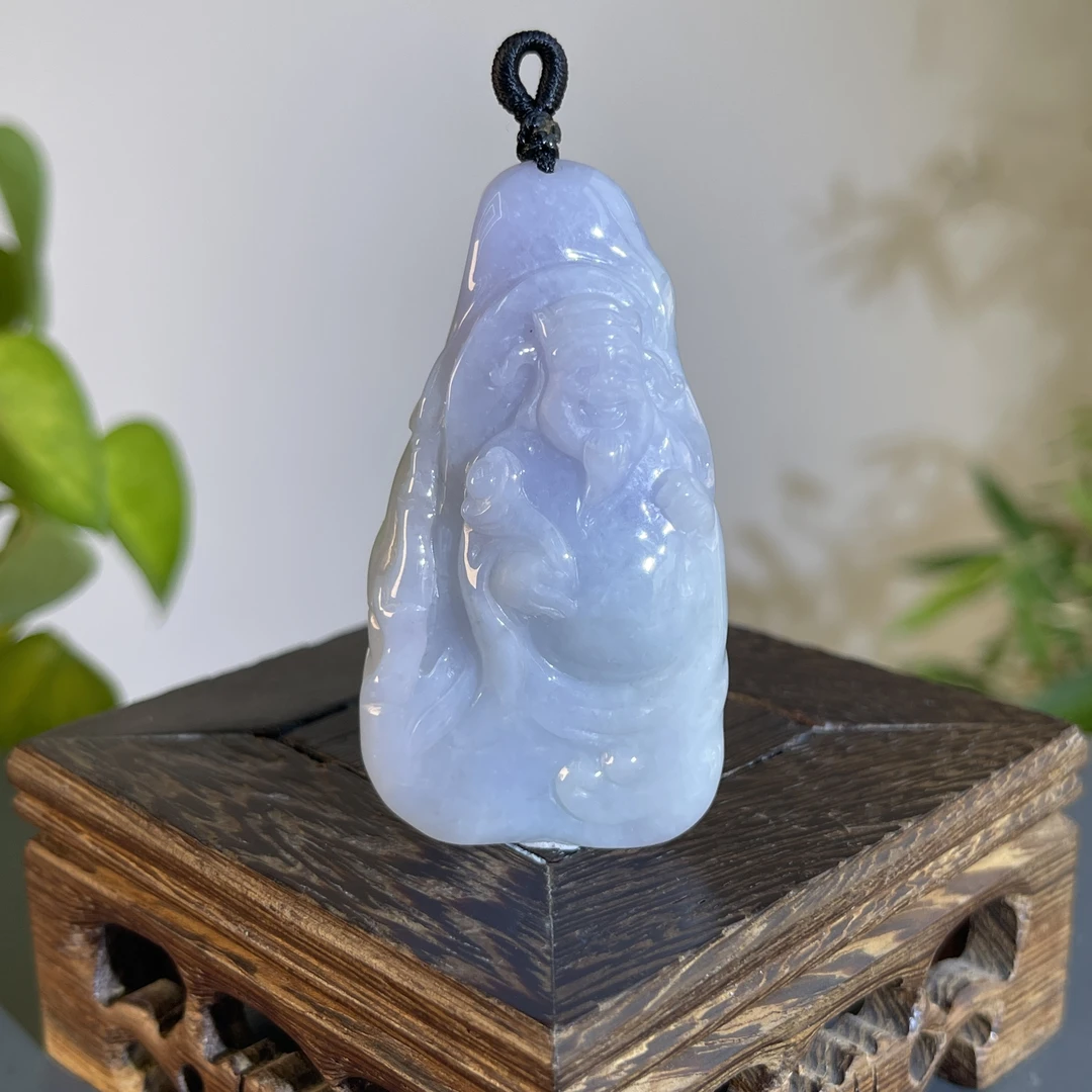 JXW15-015 天然缅甸A货翡翠 财神爷