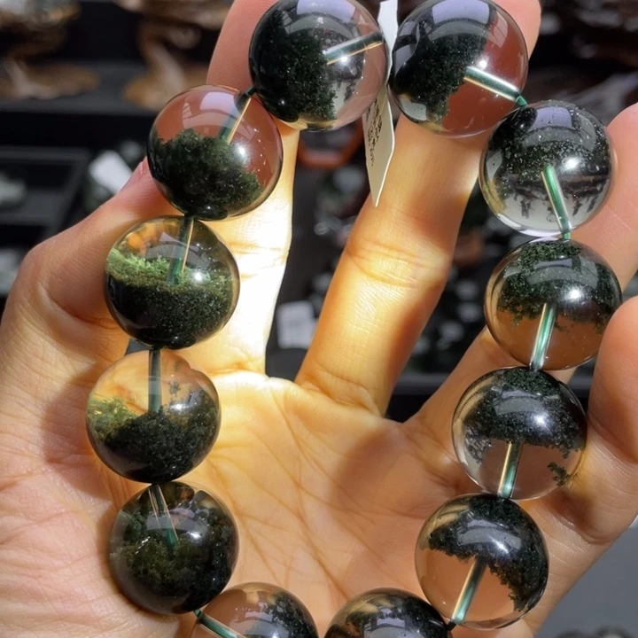 水晶手链未镶嵌绿幽灵聚宝盆19