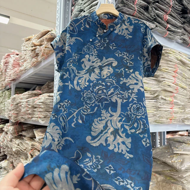 新中式国风气质时尚宽松连衣裙2439