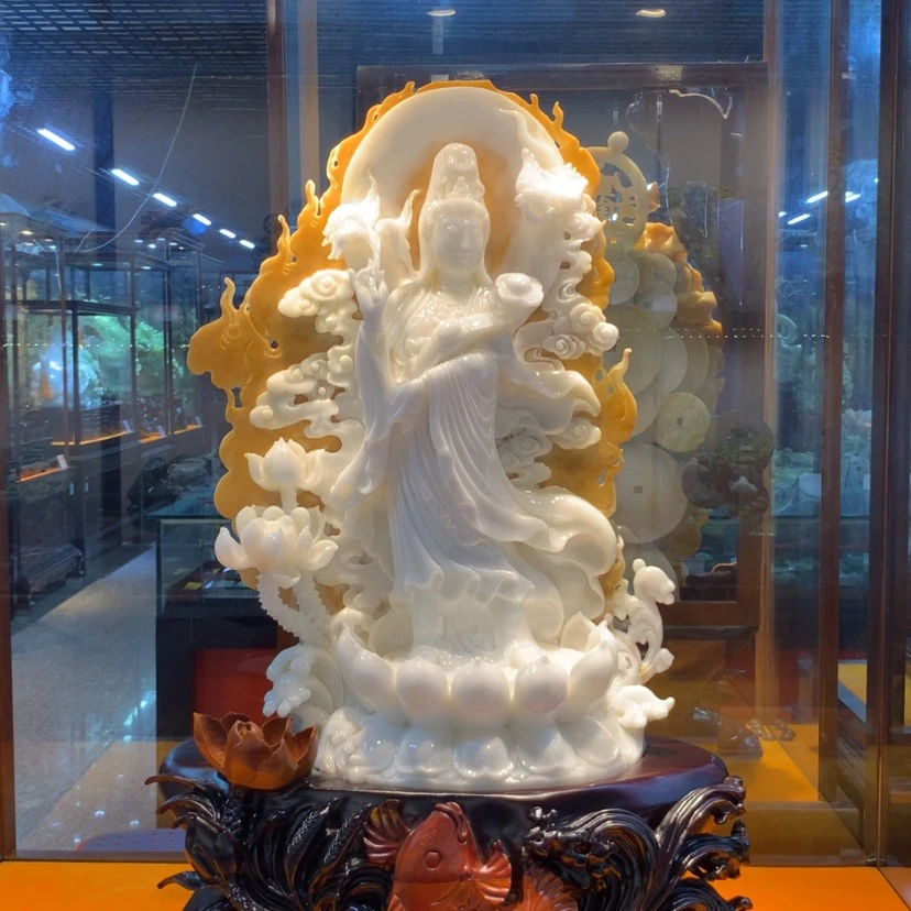 【闪购商品】蛇纹石玉未镶嵌摆件覆膜