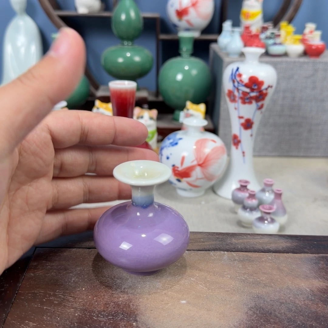 陶瓷手工小花器摆件