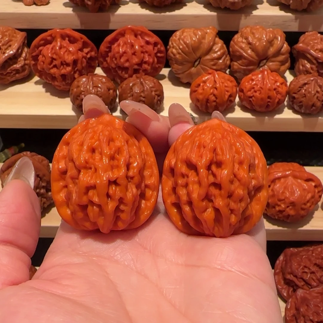 文玩核桃吊坠玉化麦穗虎头35精品2794