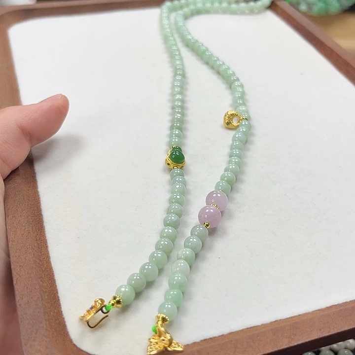 翡翠未镶嵌颈饰项链