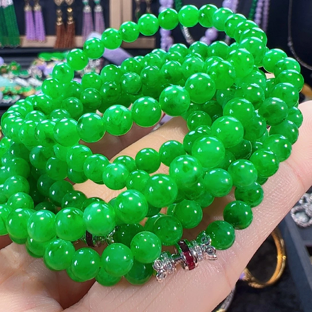 翡翠18K金镶嵌颈饰签收后24小时鉴赏期