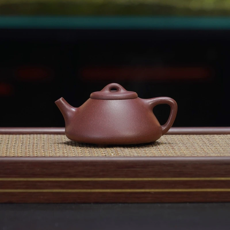 ZFF底槽青[子冶石瓢270CC]宜兴黄龙山原矿手工紫砂壶