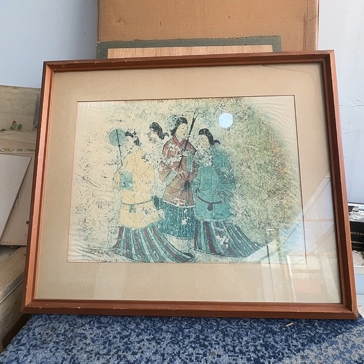 中古框画有瑕疵拍下