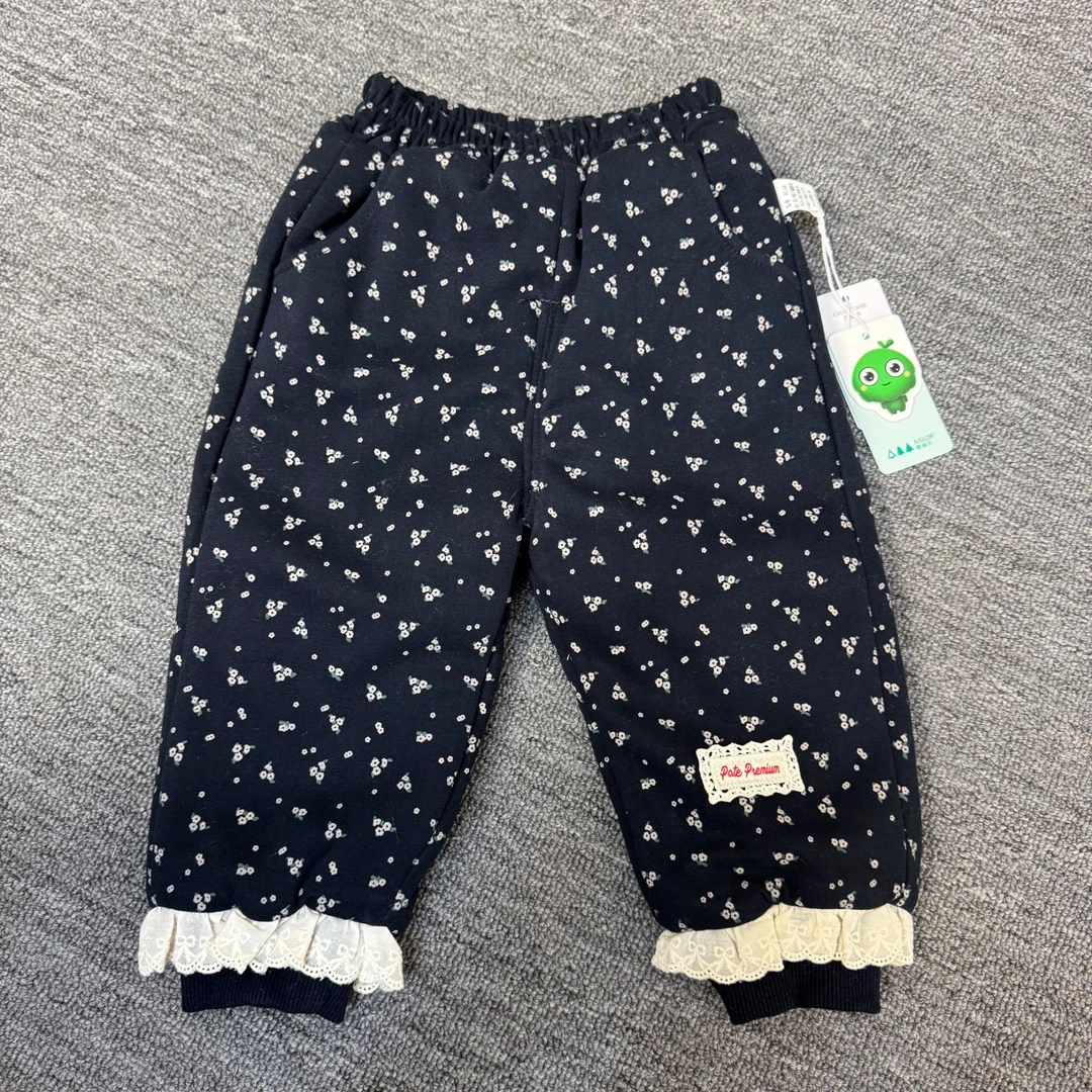 A9791爱森乐韩版婴童休闲女童满印厚棉棉裤