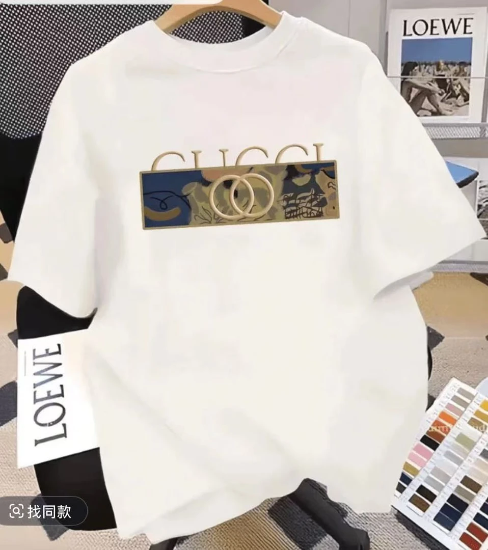 新款潮图短袖圆领T恤男女同款休闲百搭打底衫休闲t恤男女网红时尚